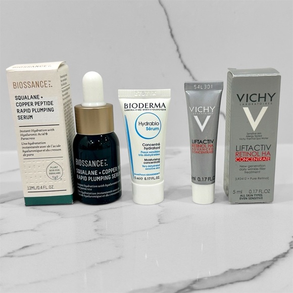 Skincare Travel Night Day Eye Face Cream Serum Cleanser Variety Set with Pouch - Picture 9 of 10